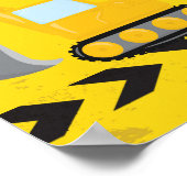 カッコいい建築車キッドカスタムボーイズルーム ポスター (角)