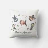 カッコいい忍者キッズ – カスタムデザイン男女兼用 クッション (裏面)