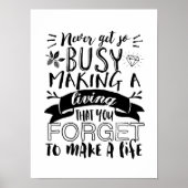 カッコいい感動的引用文ポスター実生活を満喫 ポスター (正面)