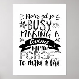 カッコいい感動的引用文ポスター実生活を満喫 ポスター