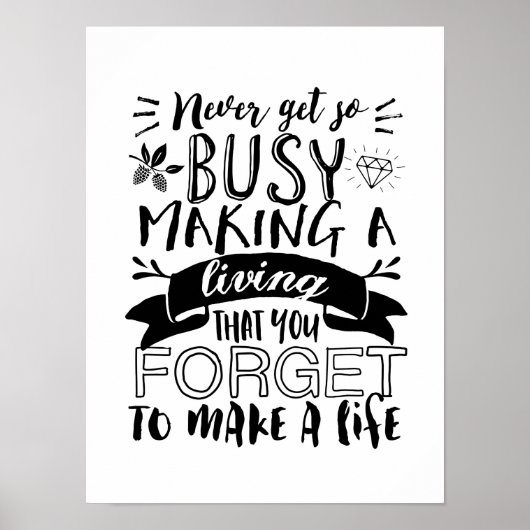 カッコいい感動的引用文ポスター実生活を満喫 ポスター (正面)