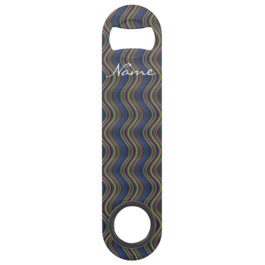 カッコいい抽象芸術の波線アートThunder_Cove スピード栓抜き (正面)