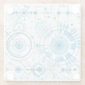 カッコいい抽象芸術エンジン技術 ガラスコースター (裏面)