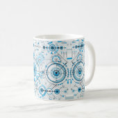 カッコいい抽象芸術エンジン技術 コーヒーマグカップ (正面右)