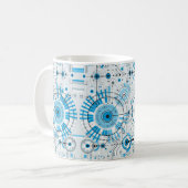カッコいい抽象芸術エンジン技術 コーヒーマグカップ (正面左)