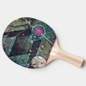 カッコいい抽象芸術デジタル落書きアート幾何学模様 卓球ラケット (横)