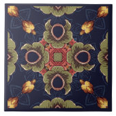 カッコいい抽象芸術パターン愛好家 タイル (正面)