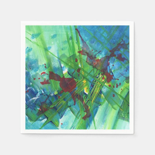 カッコいい抽象芸術モダンアクリルアートカクテルナプキンス スタンダードカクテルナプキン (正面)