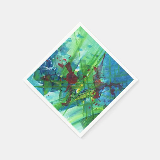 カッコいい抽象芸術モダンアクリルアートカクテルナプキンス スタンダードカクテルナプキン (角)