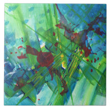 カッコいい抽象芸術モダンアクリル美術陶磁器タイル