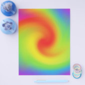 カッコいい抽象芸術レインボーウェーブアート チラシ (シングル)