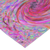 カッコいい抽象芸術レトロホットピンクと赤フローラ旋回 テーブルクロス (アングル)