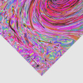 カッコいい抽象芸術レトロホットピンクと赤フローラ旋回 薄葉紙 (詳細)