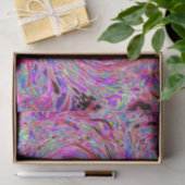 カッコいい抽象芸術レトロホットピンクと赤フローラ旋回 薄葉紙 (ギフト)