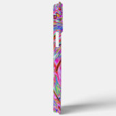 カッコいい抽象芸術レトロホットピンクと赤フローラ旋回 Case-Mate iPhoneケース (裏面 / 右)