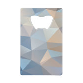 カッコいい抽象芸術三角形パターン クレジットカード栓抜き (正面)