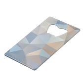 カッコいい抽象芸術三角形パターン クレジットカード栓抜き (裏面アングル)