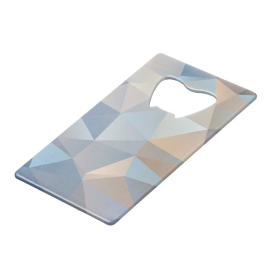 カッコいい抽象芸術三角形パターン クレジットカード栓抜き (裏面アングル)