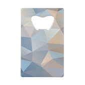 カッコいい抽象芸術三角形パターン クレジットカード栓抜き (裏面)