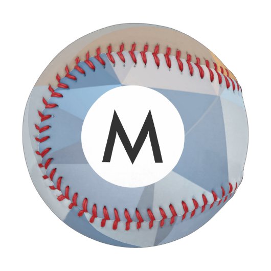 カッコいい抽象芸術三角形パターン 野球ボール (正面左)