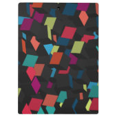 カッコいい抽象芸術幾何学的キューブのパタパーソナライズされたーン クリップボード (裏面)