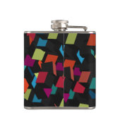 カッコいい抽象芸術幾何学的キューブのパタパーソナライズされたーン フラスク (裏面)