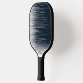 カッコいい抽象芸術白黒線カスタム文字名 ピックルボールラケット (左)