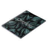 カッコいい抽象芸術粉砕ガパーソナライズされたラス ノートブック (左側)