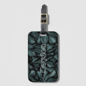 カッコいい抽象芸術粉砕ガパーソナライズされたラス ラゲッジタグ (正面縦)