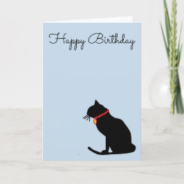 カッコいい抽象芸術薄紫猫誕生日カード カード
