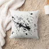 カッコいい抽象芸術装飾用クッションインク（ばちゃばちゃ）跳ねる クッション (ブランケット)