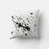 カッコいい抽象芸術装飾用クッションインク（ばちゃばちゃ）跳ねる クッション (裏面)
