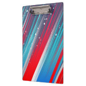 カッコいい抽象芸術赤白青ブラシストローク クリップボード (左)