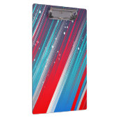 カッコいい抽象芸術赤白青ブラシストローク クリップボード (右)