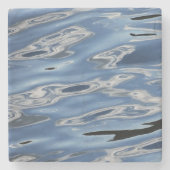 カッコいい抽象芸術青 ストーンコースター (正面)