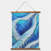 カッコいい抽象芸術青 吊り下げ型タペストリー (正面2)