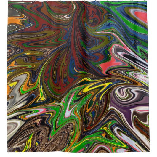 カッコいい抽象芸術 シャワーカーテン (正面)