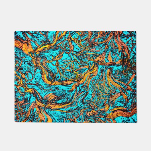 カッコいい抽象芸術 ドアマット (正面)