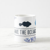 カッコいい救大海の旗 コーヒーマグカップ (中央)