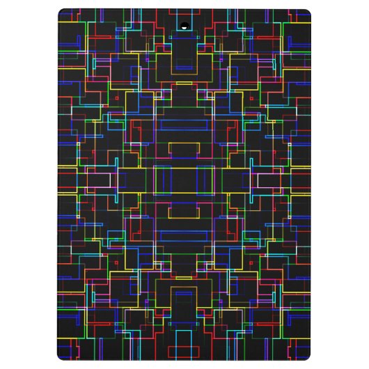 カッコいい数々の色のストライプの模様 クリップボード (裏面)