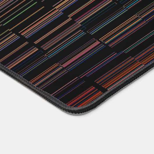 カッコいい数々の色のストライプの模様 デスクマット (コーナー)