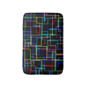 カッコいい数々の色のストライプの模様 バスマット (正面縦)