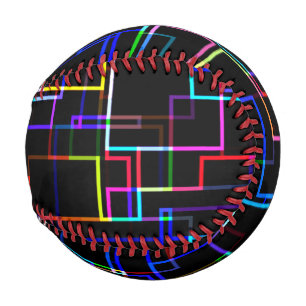 カッコいい数々の色のストライプの模様 野球ボール