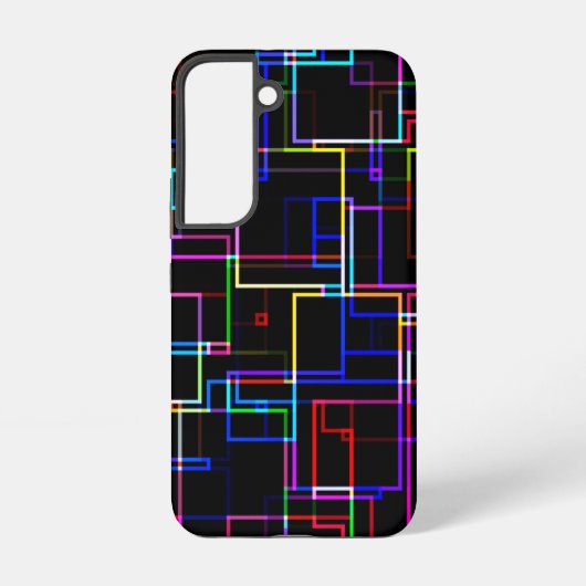 カッコいい数々の色のストライプの模様 SAMSUNG GALAXYケース (裏面)