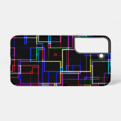 カッコいい数々の色のストライプの模様 SAMSUNG GALAXYケース (裏面横)