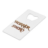 カッコいい文字 – 戦士の剣 クレジットカード栓抜き (裏面アングル)