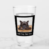 カッコいい最高のドッグパパエバーフォトブラッパーソナライズされたク  タンブラーグラス (正面)