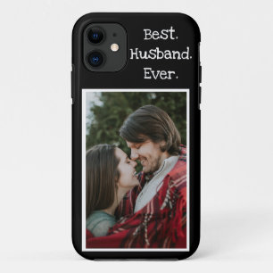 カッコいい最高の夫の写真パーソナライズされた黒 iPhone 11 ケース