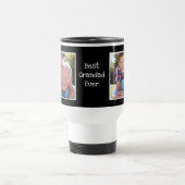 カッコいい最高のGrandad Ever写真パーソナライズされた Black トラベルマグ (中央)