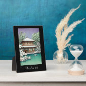 カッコいい東日本の羽水川瀬の冬のシーン フォトプラーク (側面)